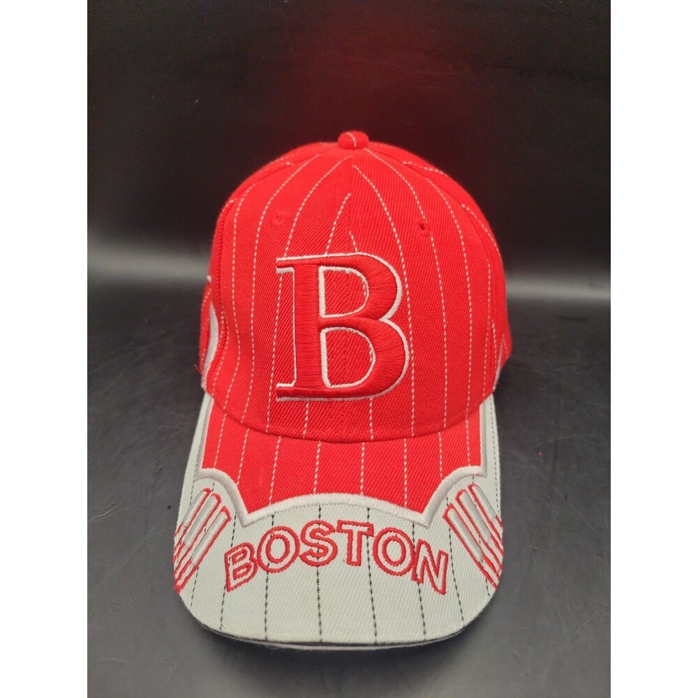 Boston Red Sox Strap Back Red Cap Hat Adjustable Mens Embroidered MLB Baseball